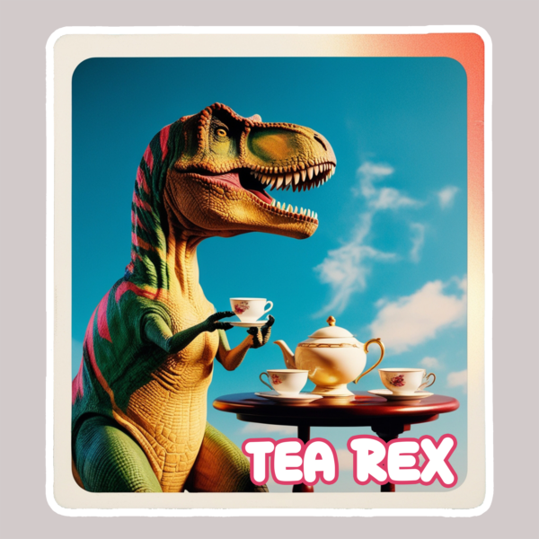 Tea Rex,t-trex,get sticky,miami,sticker,vinyl